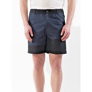 Charles Tyrwhitt CRWTH Men's Cotton Patch Chino Shorts Black Navy L